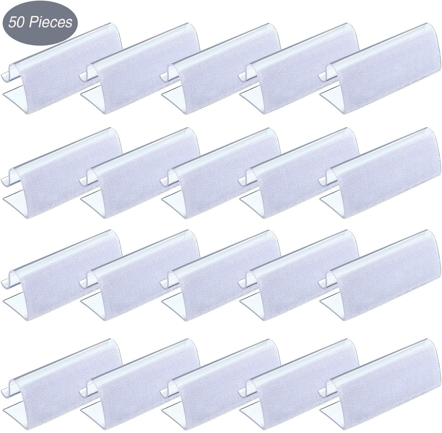12pcs Outdoor Catering Dining Table Clamps for Tablecloth Plastic Tablecloth Clips With Hook & Loop Strips Table Skirt Clips For Weddings