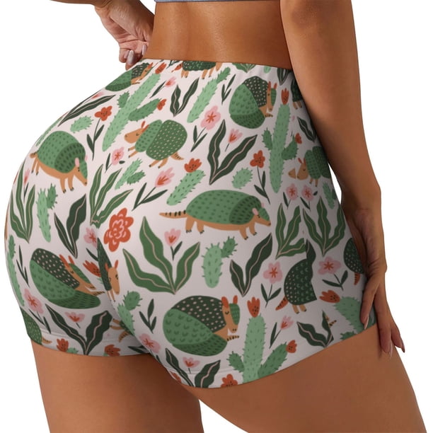 Fotbe Armadillo Shorts Sin Costuras – Shorts Deportivos de Cintura Alta para Mujer, Elásticos para Gimnasio, Yoga, Running o Ciclismo-Small