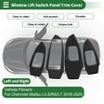 thumbnail image 2 of Unique Bargains Window Lift Switch Panel Trim Cover for Chevrolet Malibu L/LS/RS/LT 2016-2025 Car Door Window Control Button Interior Accessories Carbon Fiber Black, 2 of 6