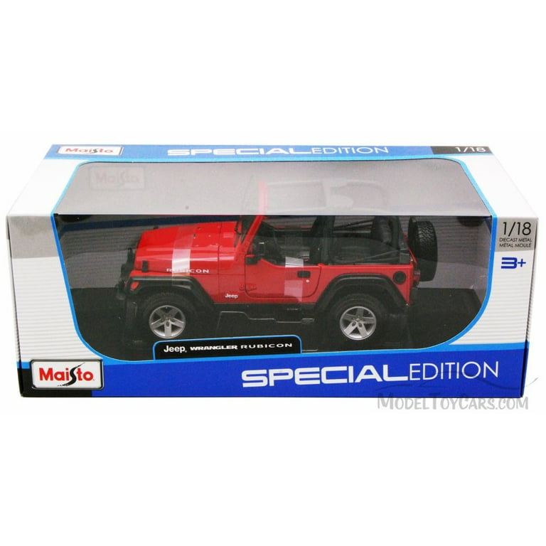 Maisto Jeep Wrangler Rubicon Red 1/18 Scale Diecast Model