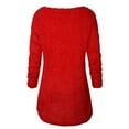 thumbnail image 5 of RMGVDSD Sweater For Women Lightweight Soft Long Sleeve Crewneck Pullovers Sweater Loose Fuzzy Sweater Solid Color Comfort Sweater Fashion Clothes /Red, 5 of 7
