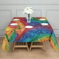 thumbnail image 3 of Colorful Tie Dye Pattern Square Tablecloth,Waterproof Square Table Cover,Wipeable Spillproof Washable Table Cover for Home Kitchen Party Decor 52"x52"(132x132cm), 3 of 6