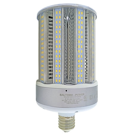 100w Hps - Baltoro CL6100-5k 100W LED Corn Bulb Replaces 500-700 Watt MH, HID, HPS & CFL Area Lighting, 5000K Cool White (E39) Large Mogul Screw Base, 360° Flood Light, UL-Listed and LDL-Qualified