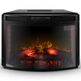 thumbnail image 2 of BELLEZE 28" Freestanding Tempered Glass 5100 BTU 1400W Adjustable Electric Insert Stove Fireplace w/ Remote Control, 2 of 6