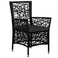 thumbnail image 4 of vidaXL 7 Piece Outdoor Dining Set Poly Rattan Black, 4 of 8