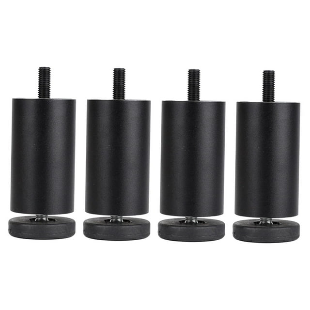 Patas ajustables de aluminio Sunnimix para muebles 12 cm Negro juego de 4