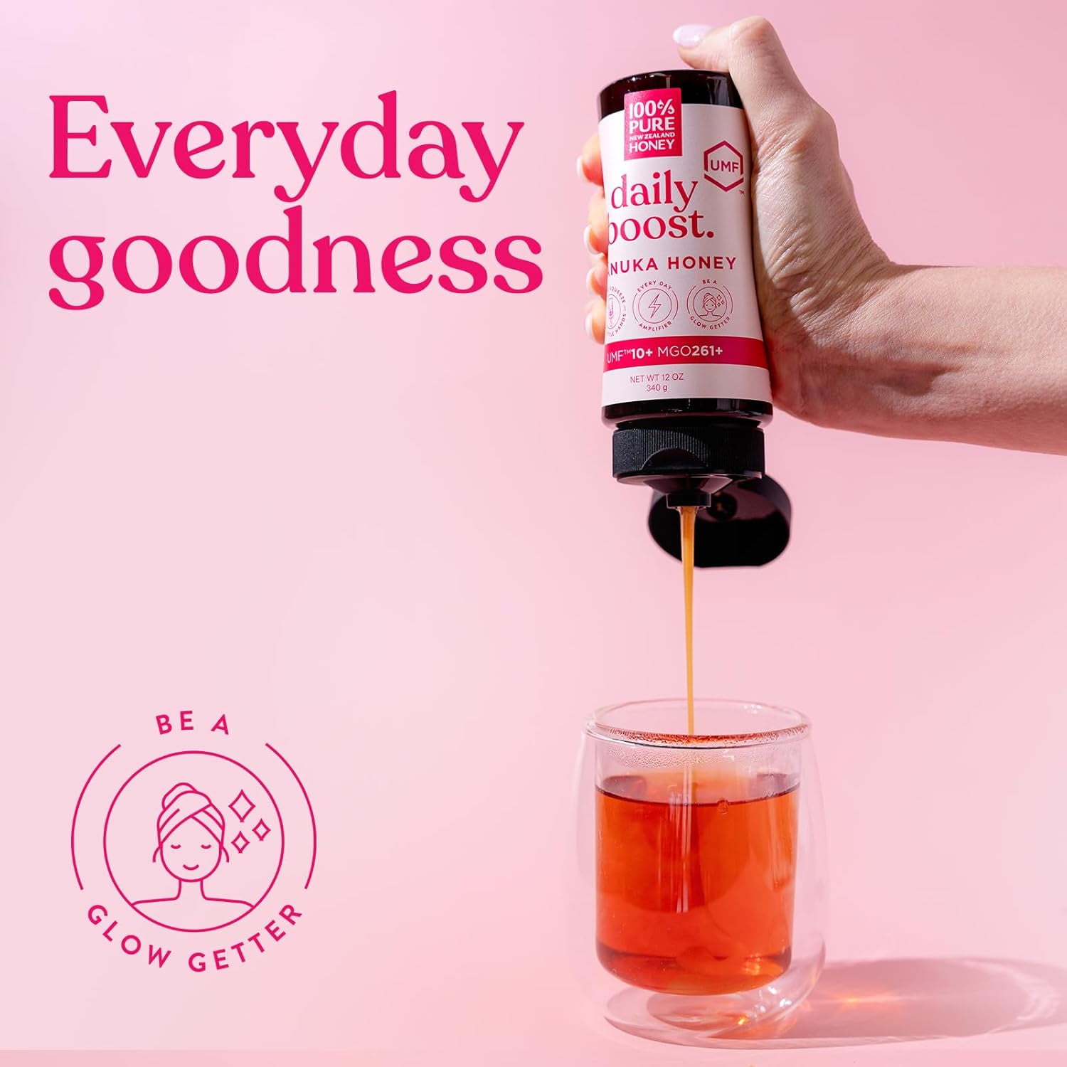 100% Pure New Zealand Honey | UMF 10+ MGO 261+ | Raw Squeezy Manuka Honey | Gluten Free | 12 oz