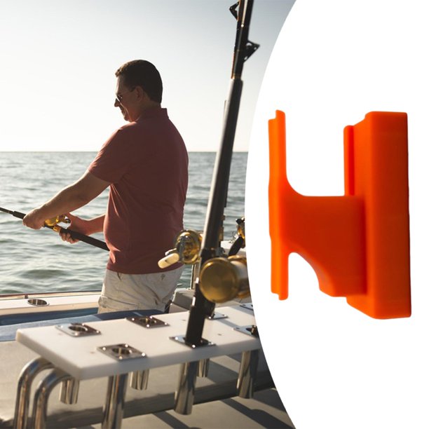 Soporte para caña de pescar, soporte horizontal y vertical, organizador profesional de pared para muelle, pared, furgoneta, kayak, garaje. Naranja