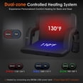 thumbnail image 3 of ZENPETIO 21" Dual-Sided Heated Stadium Seats with Back Support, Portable 3 Levels Heating Bleachers Seat with Backrest, 5 Pockets for Outdoor, 3 of 6