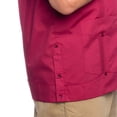 thumbnail image 5 of Traditional Cotton Blend Guayabera Men’s Short Sleeve Shirt (Burgundy, X-Large), 5 of 6