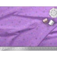 thumbnail image 2 of Soimoi Purple Poly Georgette Fabric Snow Flakes & Star Print Fabric by the Yard 42 Inch Wide, 2 of 3