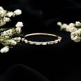thumbnail image 4 of Rosec Jewels Certified Moissanite Half Eternity Ring - D-VS1 Quality - Baguette Moissanite Stackable Ring - with Jewelry Box, 18K Yellow Gold, US 10.00, 4 of 8