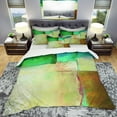 thumbnail image 2 of Designart 'Abstract Impression of Watercolour Blue and Yellow' Geometric Duvet Cover Set, 2 of 4