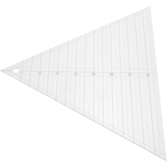 RUNROTOO Acrylic Quilting Ruler 1Pcs for Sewing Tools Quilters White Equilateral Triangle Measuring and Pattern Making