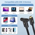 thumbnail image 4 of 2m USB 4.0 Type-C Male to Female Extension Cable with Panel Mount 240W 8K 40Gbps Data Extender Cord, 4 of 5