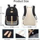 thumbnail image 3 of Bonita mochila negra con puerto de carga USB + estuche para lápices, adolescentes y niñas para la escuela, mochila para niños para viajes, 3 of 5