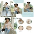 thumbnail image 5 of Beecarchil Womens Blazer Casual Lightweight 3/4 Sleeve Open Front Jacket S-XL, 5 of 5