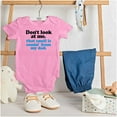 thumbnail image 3 of Don’t Look At Me Smell From Daddy Romper Boys or Girls Infant Baby Brisco Brands NB, 3 of 7