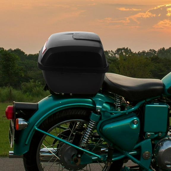 PBPBOX Black Motorcycle Rear Storage Box Top Box Large Capacity Easy Install Trunk