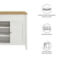 thumbnail image 4 of Garland3-Piece Kitchen Island and Stool Set in Oak White, 4 of 12