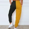thumbnail image 3 of RYRJJ 2 Pack Women's Drawstring Sweatpants Y2K Color Block Patchwork Trousers Elastic High Waist Joggers Baggy Pants with Pockets(2 Pack Yellow,S), 3 of 8