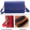 thumbnail image 3 of Dinheiro Bolso de mujer, bolso de hombro multifuncional de gran capacidadAzul, 3 of 5