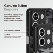 IBMRS [Anti-Scratch Double Coating] For Xiaomi Redmi Note 13 Clear Case, Shockproof Translucent Phone Cover (Camo Black)