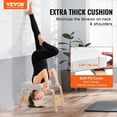 thumbnail image 2 of Yoga Headstand Bench, Inversion Chair for Gym, Headstand Trainer with Wood Frame & PU Pad, Yoga Stool for Strength Balance Training, White, 2 of 3