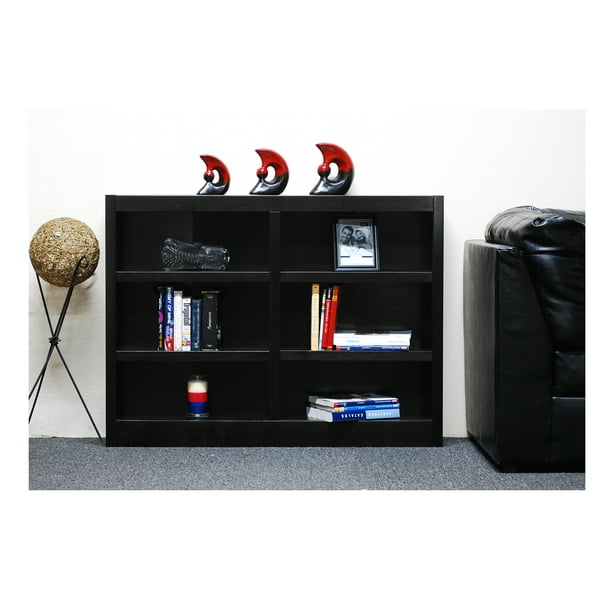 Concepts In Wood 6 Shelf Double Wide, 36 Inch Width Bookcase