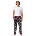 thumbnail image 3 of Disney Men's Mickey and Friends Santa Hat AOP Holiday Design Adult Lounge Sleep Pajama Pants with Elastic Waistband, 3 of 8