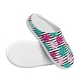 thumbnail image 3 of Lsque Tropical Leaves Pattern Womens Comfort Cotton on Scuff With Memory Foam and Anti-skid Sole Slipper-42/43, 3 of 7