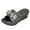 Gray, variant on VerPetridure Sandals for Women Casual Summer Womens Ladies Fashion Butterfly Knot Crystal Wedge Slip On Beach Slippers Shoes