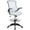 White, variant on Bowery Hill Contemporary Mid Back Mesh Drafting Stool in Red