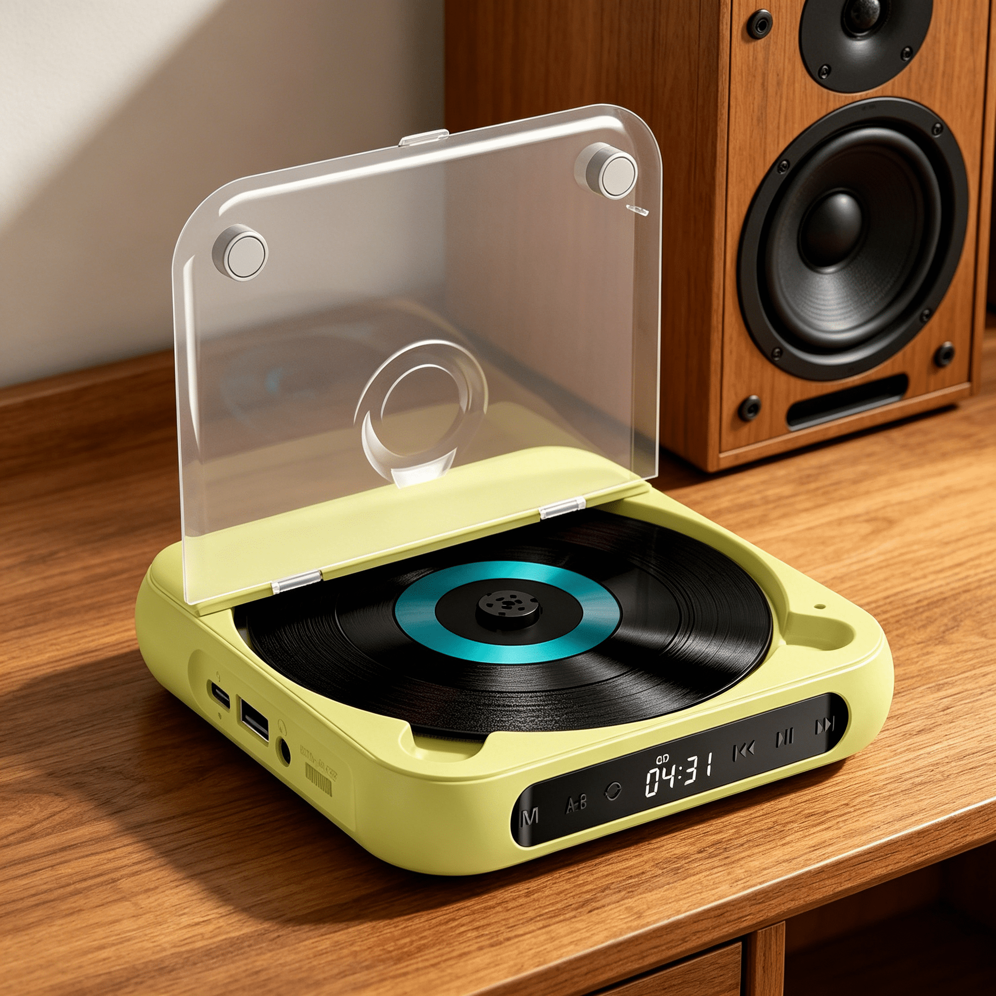 GJX 2026 New Portable Cd Player Wireless,Shock Protection,Usb/Aux Input,Rechargeable Battery,Lcd Display for Music and Audio Learning,For Travel,Home,Study