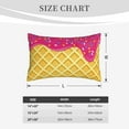 thumbnail image 4 of Uemuo Red Ice Cream Print Throw Pillow Case – Cozy & Soft Cushion Cover, Hypoallergenic Pillow Case for Sleeping, Perfect for Women with Envelope Closure-20"x30", 4 of 6
