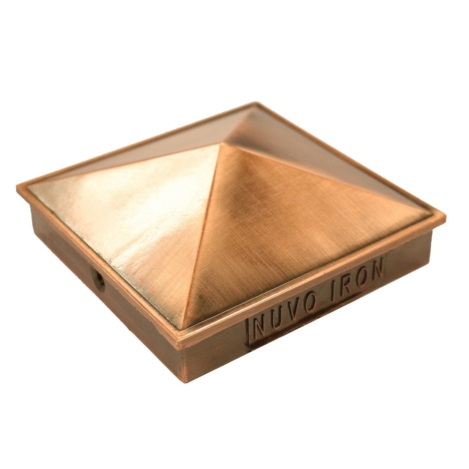 for Posts with Rounded Corners Copper Plated Nuvo Iron 3.5" x 3.5" Eazy Cap 