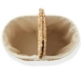 thumbnail image 4 of 2-Section Oval Laundry Hamper Clothes Basket with Lids & Liners, Hyacinth Wicker, 4 of 5