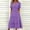 Purple, variant on ClodeEU Women's Summer Jacquard V Neck Short Sleeve Dress ,Solid Color Casual Midi Dress Black,Women's Plus L
