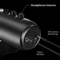 thumbnail image 2 of Microphone à Condensateur Prise 3.5mm Microphone Usb pour Pc Enregistrement Informatique Studio Diffusion en Direct Noir, 2 of 5