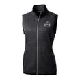 thumbnail image 2 of Women's Cutter & Buck Heather Charcoal Utah State Aggies Mainsail Basic Sweater-Knit Full-Zip Vest, 2 of 3