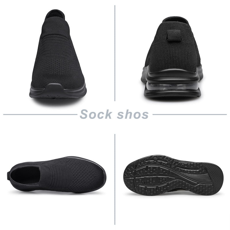 YHOON Kids Sock Shoes Boys Girls Sneakers Athletic Fitness Tennis Walking School Shoes Black Big Kid Size 5