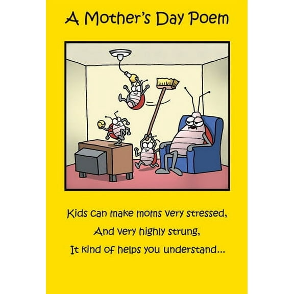 Nobleworks Insects in Family Room Funny / Humorous Tim Whyatt Mother's Day Card