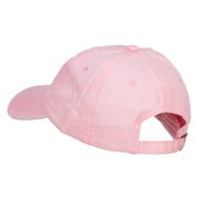 Feather Embroidered Washed Cap - Pink OSFM