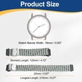 thumbnail image 2 of Uxcell 16mm Nylon Braided Watch Bands with Stainless Steel Buckle, Gray Green, 2 of 6
