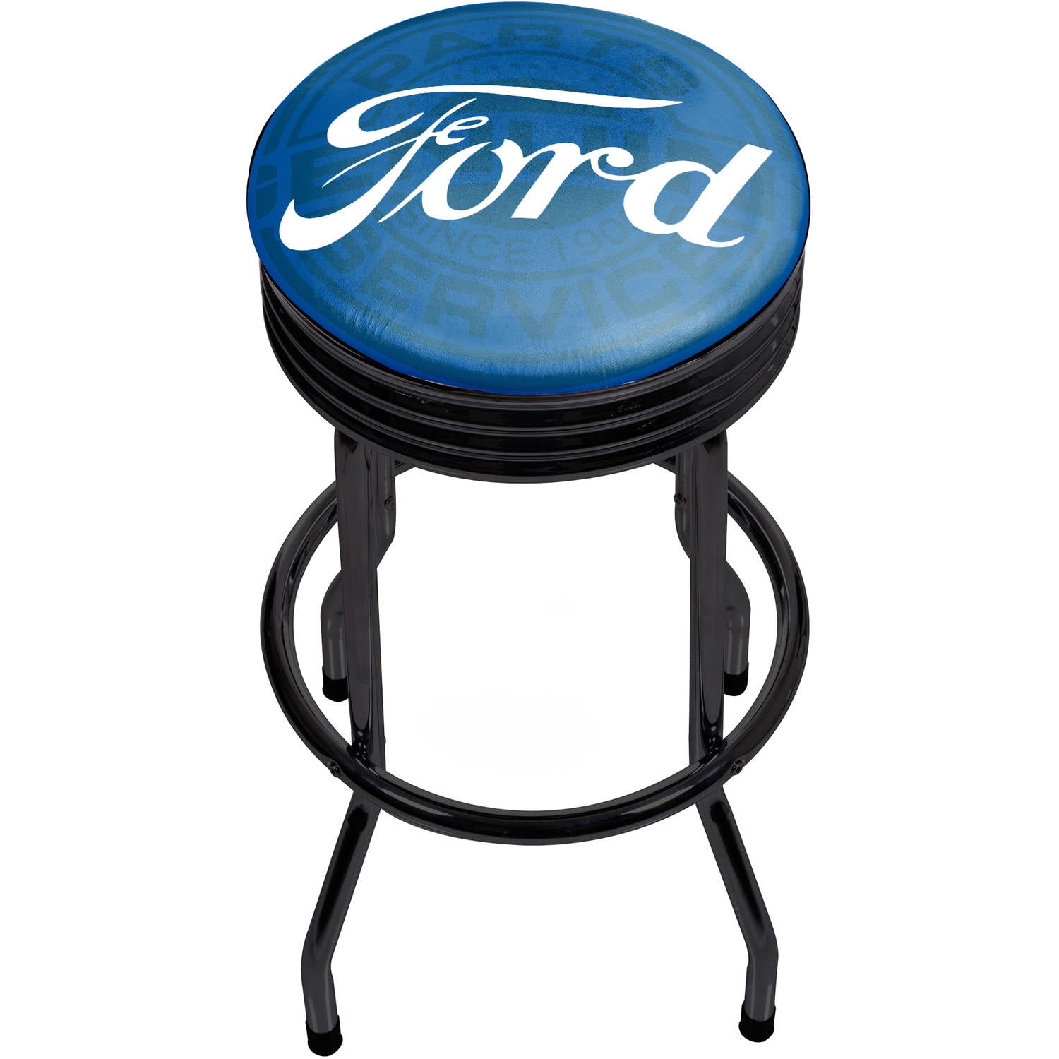 Ford Black Ribbed Bar Stool, Ford Genuine Parts