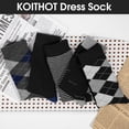 thumbnail image 6 of KOITHOT 5 Pack Men Dress Socks, Classic Business Cotton Crew Mens Socks Size 10 13 Gift Set, 6 of 8