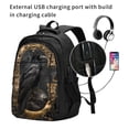 thumbnail image 2 of Easygdp Gothic Raven Portrait Mochila para Laptop de Viaje con Puerto USB, Mochila para Laptop con Puerto de Carga USB para Mujeres y Hombres, 2 of 7