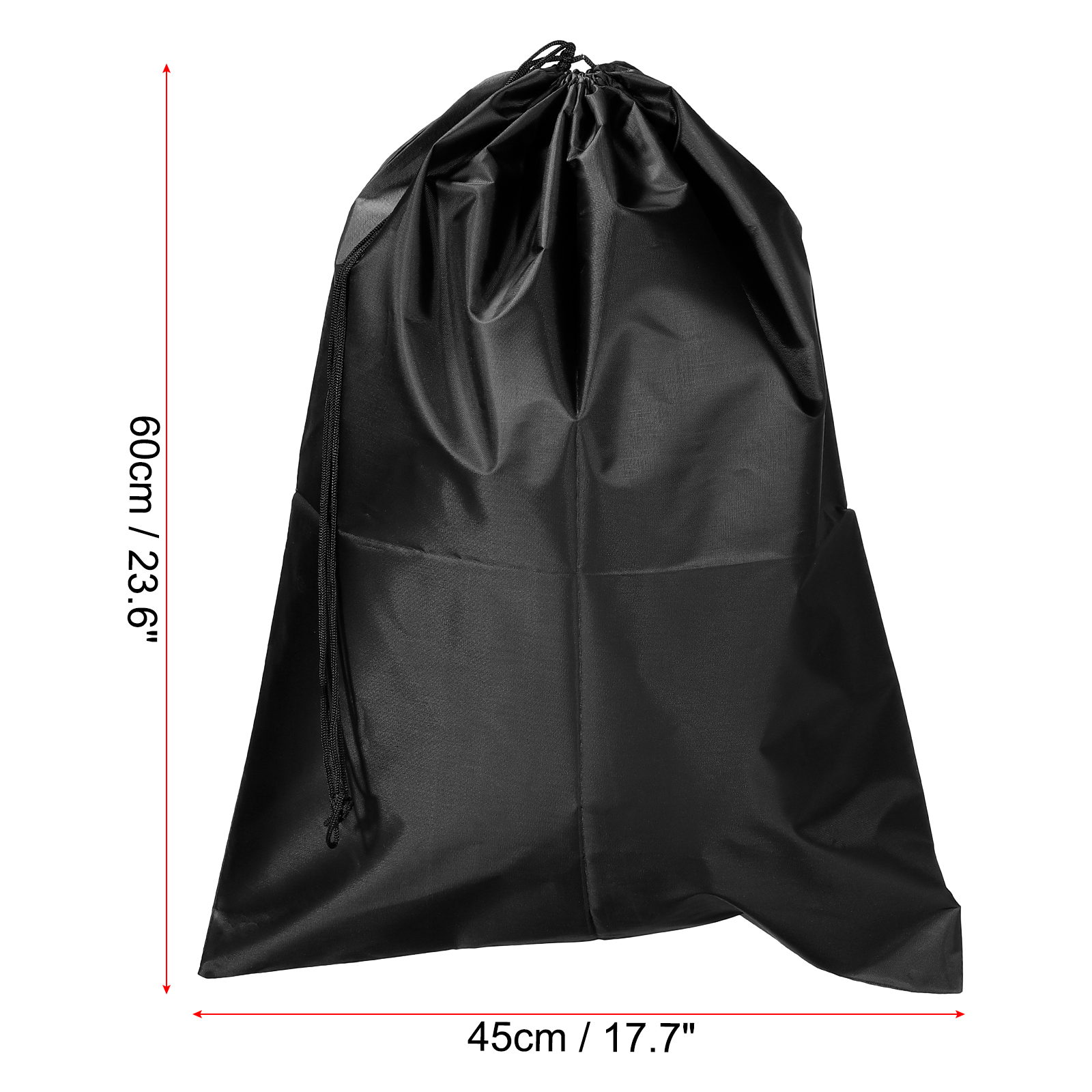 Unique Bargains Clothes Storage Drawstring Bag for Travel and Home Use Black 23.6"