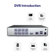 SANNCE 8CH 1080P Lite CCTV 5IN1 H.264+ DVR TVI Video Recorder for Security Camera System, HD Security Recorder AHD/Analog/TVI/CVBS/IP Security Camera, NO HDD, Remote Viewing, 24/7 Record