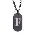thumbnail image 2 of Collar Hombre de Inicial Letra A LUCKMAN, Acero Inoxidable Color Negro, Modelo Dylan negro UNITALLA, 2 of 7